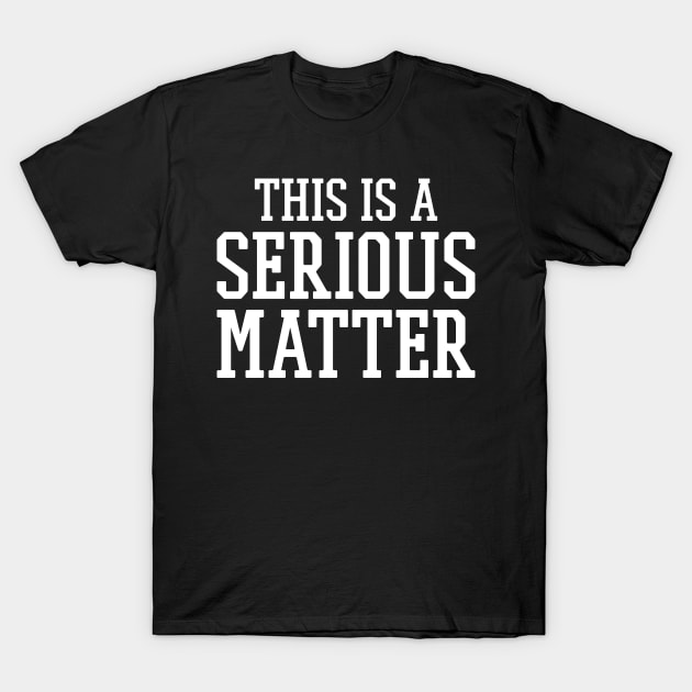 This Is A Serious Matter T-Shirt by SimonL